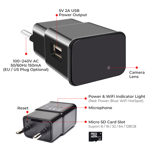 Adaptör İP Wİ-Fi Gizli Kamera