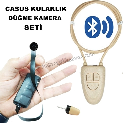 Casus Kulaklık Düğmeli Kamera Seti