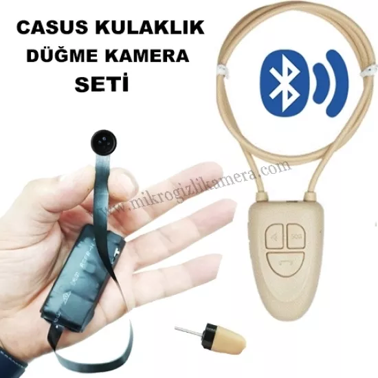 Casus Kulaklık Düğmeli Kamera Seti
