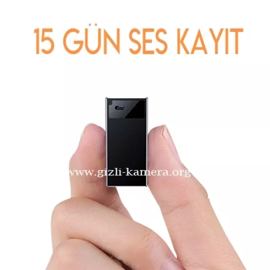 15 Gün Gizli Ses Kayıt Cihazı